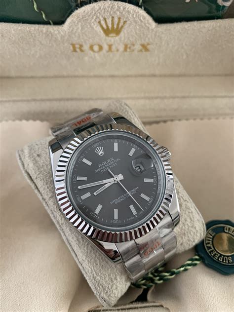 rolex zwart grijs